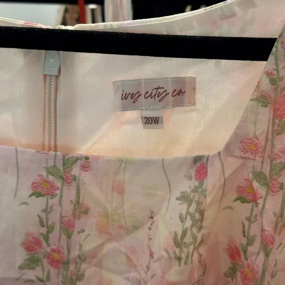 Ivy City Co Cupcake Dress in Pink Floral 20W NWOT - Picture 4 of 5